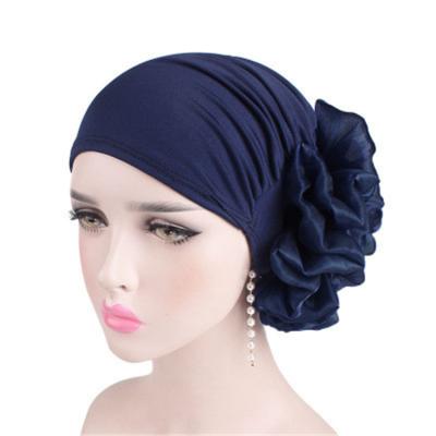 China Hot Custom Made High Quality Fashion Women Muslim Bandana Flower Hood Turban Hat Bandana for sale