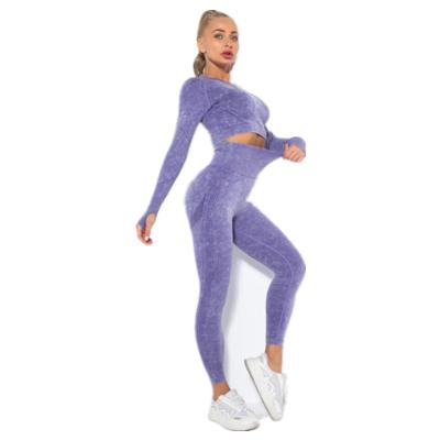 China Hot Selling Women's Breathable Yoga Suit Two Piece Yoga Set Women for sale