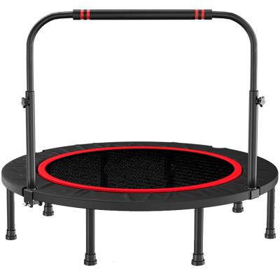 China With Fitness Protective Net Indoor Trampoline Outdoor Workout Fitness Safely Cushioned Quiet Round Rebound Jumping Bed for sale