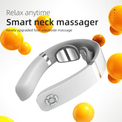 China 2021 High Quality Cordless Hand Held NECK Hot Compress Portable Neck Massager for sale