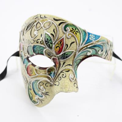 China Hand drawing by senior workers half face retro Venetian mask factory hand drawing masks for Venice carnival party masquerade balls and Halloween party for sale