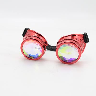 China 2021 Hot Sales Plastic Amazon LED Goggles Rave Custom Party Steampunk LED Neon Light Goggles Accessories Sunglasses in Steampunk Style for sale