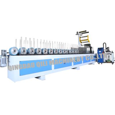 China Hotels Pur Hot Glue Firewood Wrapping Solutions PVC Profile Wrapping Machine for sale