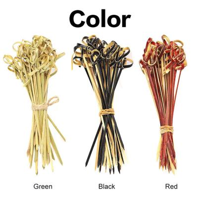 China Easily Cleaned Custom Eco - Friendly Biodegradable Bamboo Knot Skewer For Bamboo Food Crafts for sale