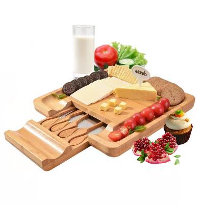 China Sustainable Wholesale Bamboo Cheese Board And Knife Set Bamboo Products Bamboo Cheese Board for sale