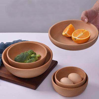 China Sustainable High Quality Custom Natural Bamboo Salad Bowl Set Wooden Round Bamboo Bowl for sale