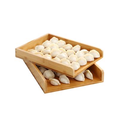 China Supplier Sustainable Kitchen Bamboo Tray Can Be Stacked With Multiple Layers Wooden Bamboo Dumpling Tray for sale