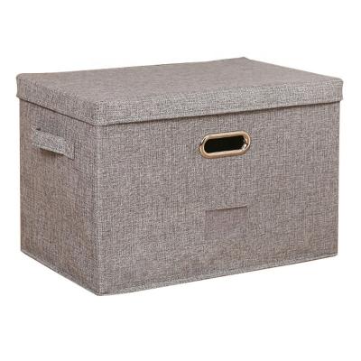 China Viable Household Clothes Storage Bin Cloth Toy Storage Boxes Laundry Organizer Basket Sundries Foldable Canvas Basket for sale