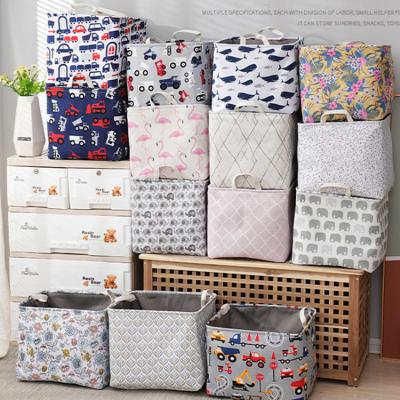 China Custom Viable Wholesale Custom Logo Home Storage Bin Basket Fabric Canvas Storage Basket and Organization Storage for sale