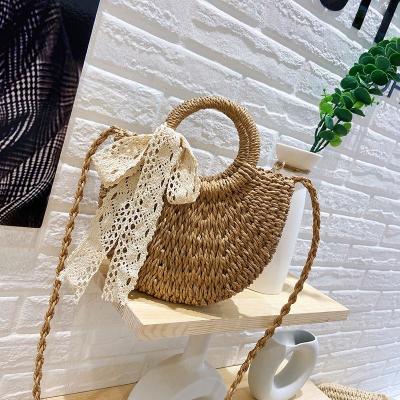 China 2022 High Quality Hot Sale Beach Straw Bag Women Holiday Leisure Handmade Shoulder Bag Bags Women Handbag for sale