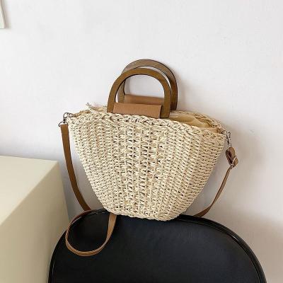 China Hot Sale High Quality Women Bag Straw Bag For Lady 2022 Summer Beach Straw Handmade Seagrass Bags Women Handbags For Japan for sale