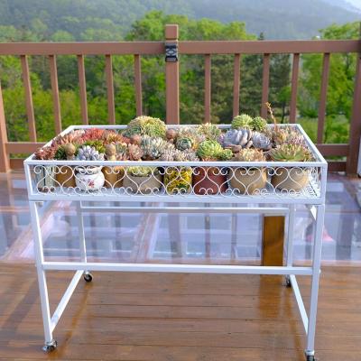 China SMASYS CLASSIC Supplies Metal Flower Pot Rack Storage Shelf 3 Tier Plant Gardening Rack for sale