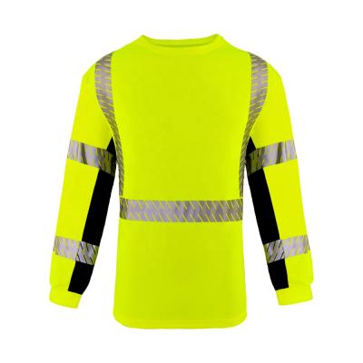 China Hi Force Tape Longsleeve Safety Reflective Shirts SMASYS Logo Customized Silver Slanted Carving for sale