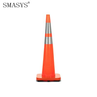 China Road Safety Workplace Safety SMASYS Retail PVC Traffic Traffic Safety Reflective Cones for sale