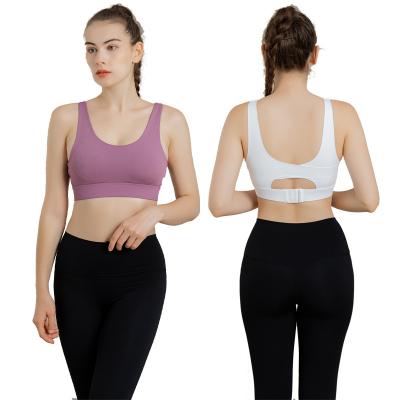 China Breathable New fashion running yoga top for women fitness sporty bra breathable yoga tank top plus size bra for ladies for sale