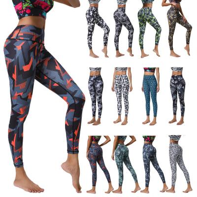 China QUICK DRY Factory Sell Wholesale Price 29 Styles Yoga Fitness Pants Butt Lifting Tights Spandex Leggings Tie Dye Fashion Pants For Women for sale