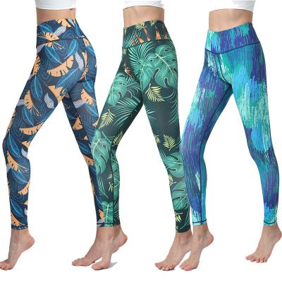 China Breathable Breathable high waist sexy printed yoga pants for women adults sports leggings outdoors workout custom logo for sale