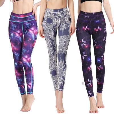 China Breathable Wholesale women's yoga suit good quality sports fitness yoga wear printing leggings for sale