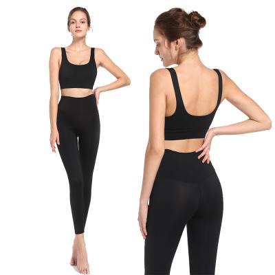 China Breathable Summer New S-3XL 2 piece elegant Yoga Wear Plus Size Yoga Set High Waist Sports Bra Leggings Active Wear for sale