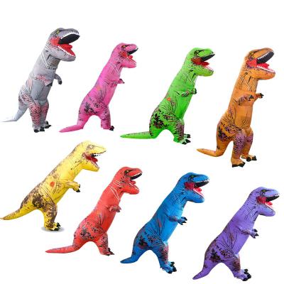 China Popular ODM Cosplay T-rex Mascot Dino Costume Halloween Dinosaur Inflatable Costume Wholesale Custom Suit for Adults KW001 for sale