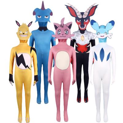 China Polyester Palwworld Game Hot Sale Cosplay Bodysuit 5 Styles Cute Costume For Kids and Adults Popular Game Jumpsuit With Headgear for sale