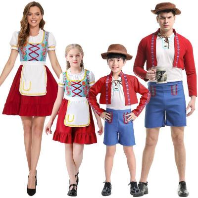 China Polyester European and American Beer Festival Clothing Ethnic Style Family Oktoberfest Costume Bavarian Oktoberfest Dresses for sale