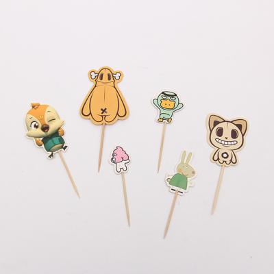 China Disposable Animals Mini Cupcake Topper Picks, Flag Sticks for Decorating Food for sale