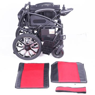 China Double Mobility Lightweight Unisex Motor Handicapped Foldable Electric Wheelchair for sale