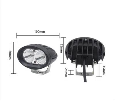 China New 20W Durable Oval Offroad Car Top Light LED Beads 9 Lighting Work Light for sale