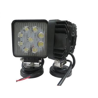 China Durable Car Top Led Work Light 27W Square Led Lamp Trucks Lights High Lumens 2000LM 4 Inch Work Lamp 27W for sale