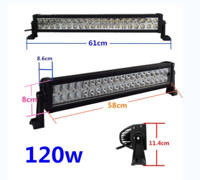 China 72W 2 Row Car Offroad Car Light Durable Modified Upper Work Light Bar Vehicle Light Bar for sale