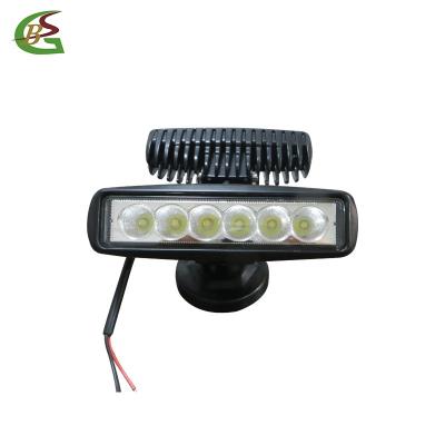 China New durable single row light car accessories lighting 18w rohs accesorios de autos led truck work lights for sale