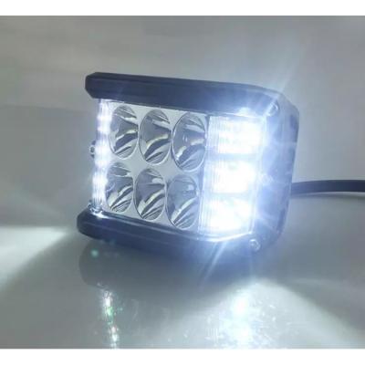 China Car Light Customized 12V Dual Side Amber White Strobe Truck Auxiliary Lights 4X4 Offroad Vehicle Shooter 3 Inch Led Work Light For Car for sale