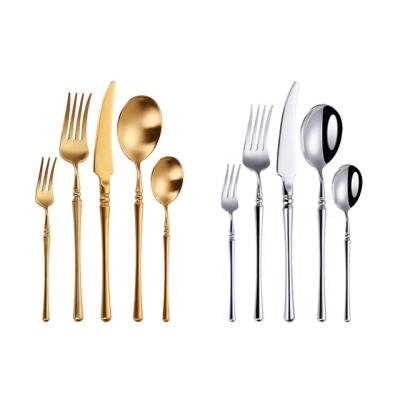 China Viable Royal Silverware Mirror Polish Flatware Set Luxury Stainless Steel Cutlery for sale