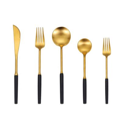 China Sustainable Hot Sales Fashion Flatware Sets Multiple Color Round Handle for sale