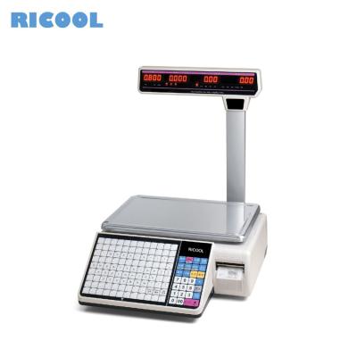 China Printe Electronic Barcode Barcode Scale With Printer for sale