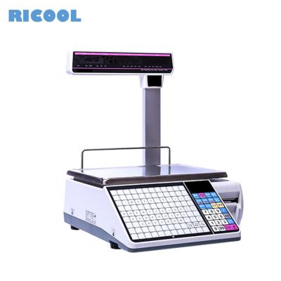 China Printe Barcode Digital 30kg Barcode Label Printing Scale for sale