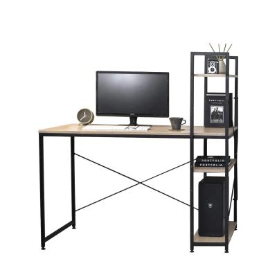 China Office Shelf Home Office (Other) Modern Design Metal Frame Adjustable Adjustable Computer Desk with Book Shelves for sale