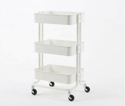 China Easy Assemble Metal Carts Kitchen Equipment Food Cart For Home Convenient Cart for sale