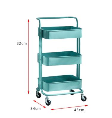 China Easy Assemble Home Use Metal Kitchen Storage Cart for sale