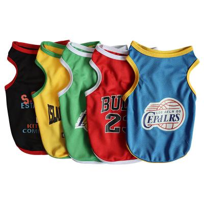 China Cartoon NBA Dog Vest Customize Spring And Summer Vest World Basketball Sports Dog Clothes Vest for sale