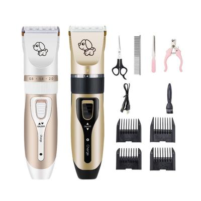 China Low Noise Electric Cordless Trimmer Puppy Razor Pet Hair Cutting Scissors Blade Animal Hair Grooming Quiet Cleaning Kit for sale