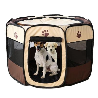 China Cat House Big Size Warm And Comfortable Windproof Pet Play Waterproof Octagon Cage Cat And Dog Cage Bed Flodabel Easy Storage for sale