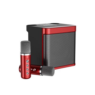 China USB/TF/play music/karaoke/amplifier YS203 dual MIC rechargeable long life speaker portable karaoke system for sale