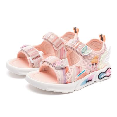 China Cute Girls Mesh Sandals Fashion Kids Waterproof Princess Sandals Cartoon Shoes for sale