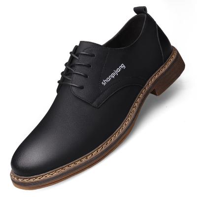 China Good Quality Flat Luxury Formal Mens Dress Cowhide Genuine Leather Shoes For Men for sale