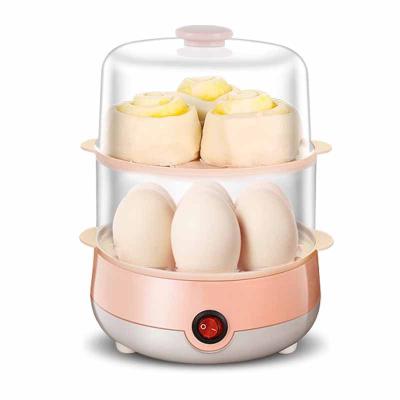 China Mini Hot Egg Cooker Double Layer Timer Hotel Sale Electric Egg Boiler for sale