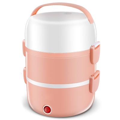 China 110V/220V Household Plastic Portable Food Heater Bento Electric Heated Lunchbox Hot for sale