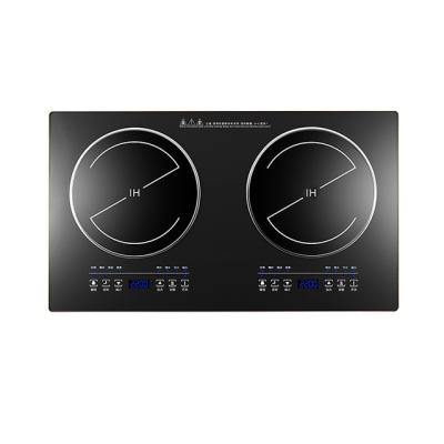 China Hotel Home Appliances Touch Hob 2 Built-in Ceramic Burner Induction And Induction Double Cooker for sale