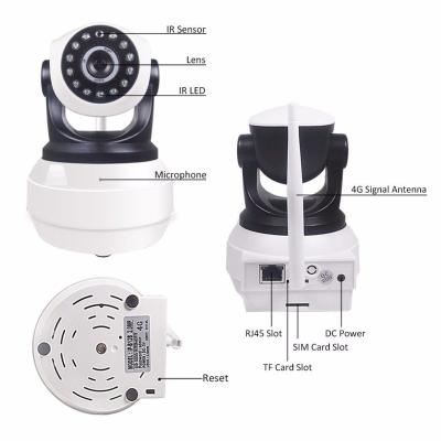 China Waterproof / Waterproof HD 720P Video Transmission Via 4G LTE Network SIM Card Mobile IP Camera for sale